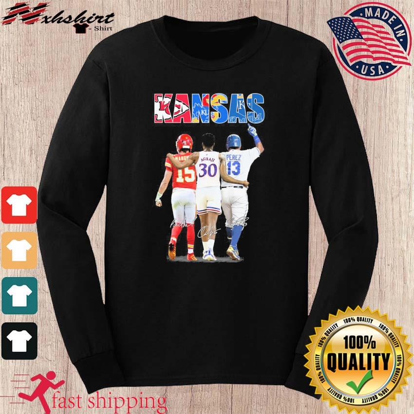 Kansas Sports Team Agbaji Mahomes Perez signatures 2022 shirt, hoodie,  longsleeve tee, sweater