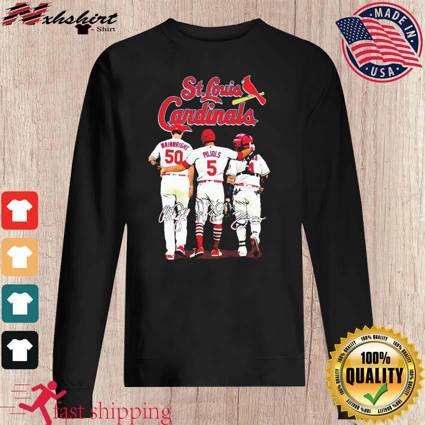 Cardinals Wainwright Pujols and Molina signatures shirt, hoodie, tank top,  sweater and long sleeve t-shirt