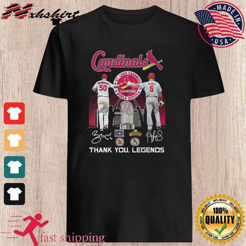 Official 50 Adam Wainwright St Louis Cardinals Thank You, Legend