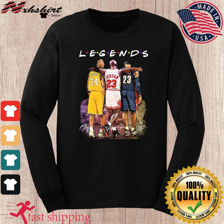 Kobe Bryant Michael Jordan LeBron James Legends Basketball T Shirt Large