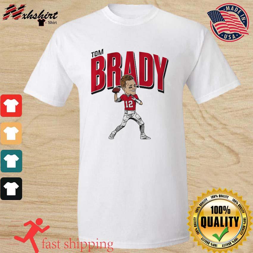 Super Bowl Tampa Bay Buccaneers Tom Brady Caricature Gray T shirt NH2510