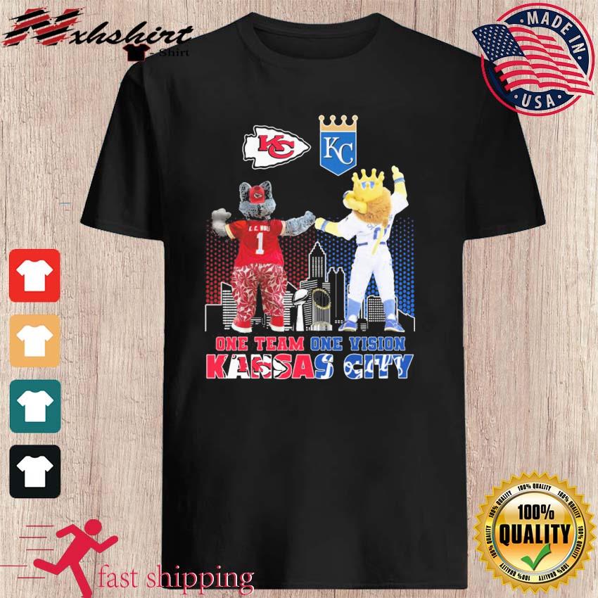 Kc Wolf And Sluggerrr One Team One Vision Kansas City Sports Teams Shirt,  hoodie, sweater, long sleeve and tank top