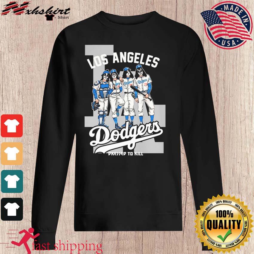 Kiss Los Angeles Dodgers Dressed To Kill Shirt, Sweater, Long