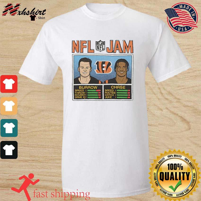 NFL Jam Cincinnati Bengals Ja'Marr Chase and Joe Burrow shirt