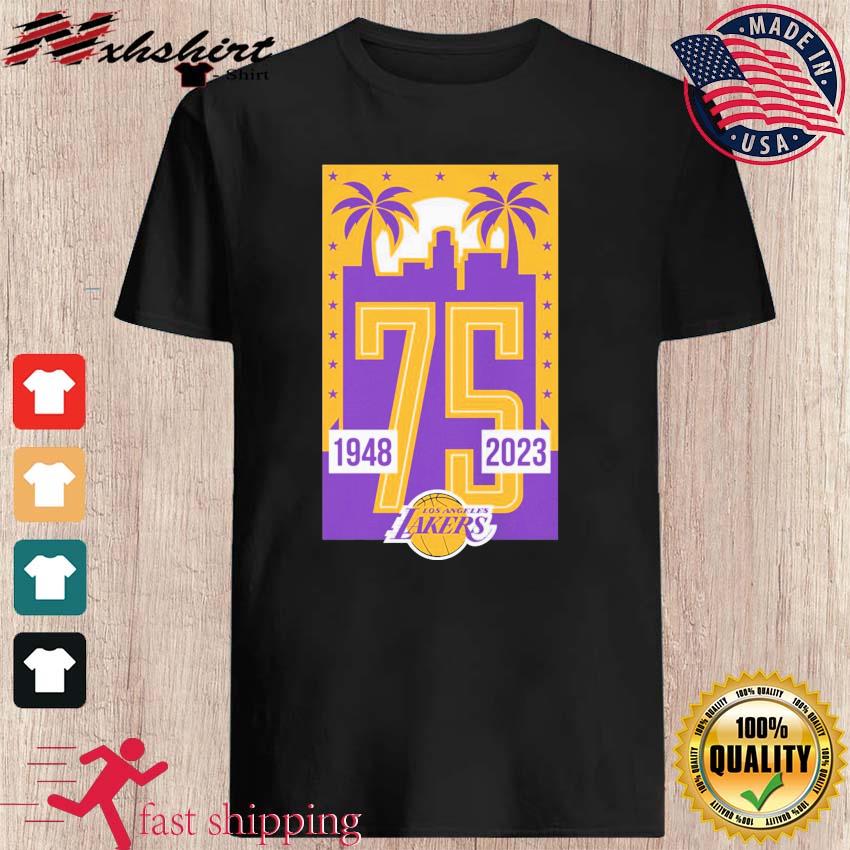 Los Angeles Lakers 75Th anniversary 1948-2023 shirt, hoodie, sweater, long  sleeve and tank top