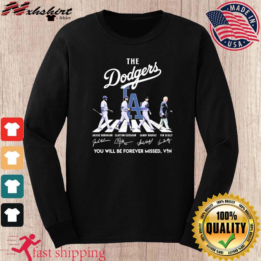 The Los Angeles Dodgers Forever Missed Vin Scully And Team Abbey Road  Signatures Shirt, hoodie, sweater, long sleeve and tank top