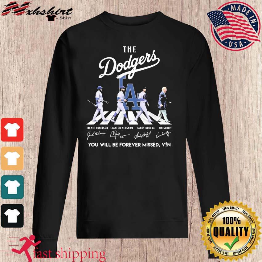 The Los Angeles Dodgers Forever Missed Vin Scully And Team Abbey Road  Signatures Shirt, hoodie, sweater, long sleeve and tank top