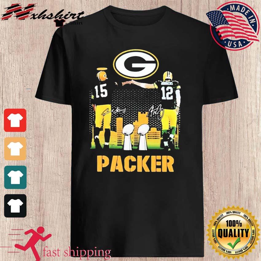 Bart Starr Aaron Rodgers Signature Green Bay Packers Super Bowl 2022 Unisex  T-Shirt - Teeruto