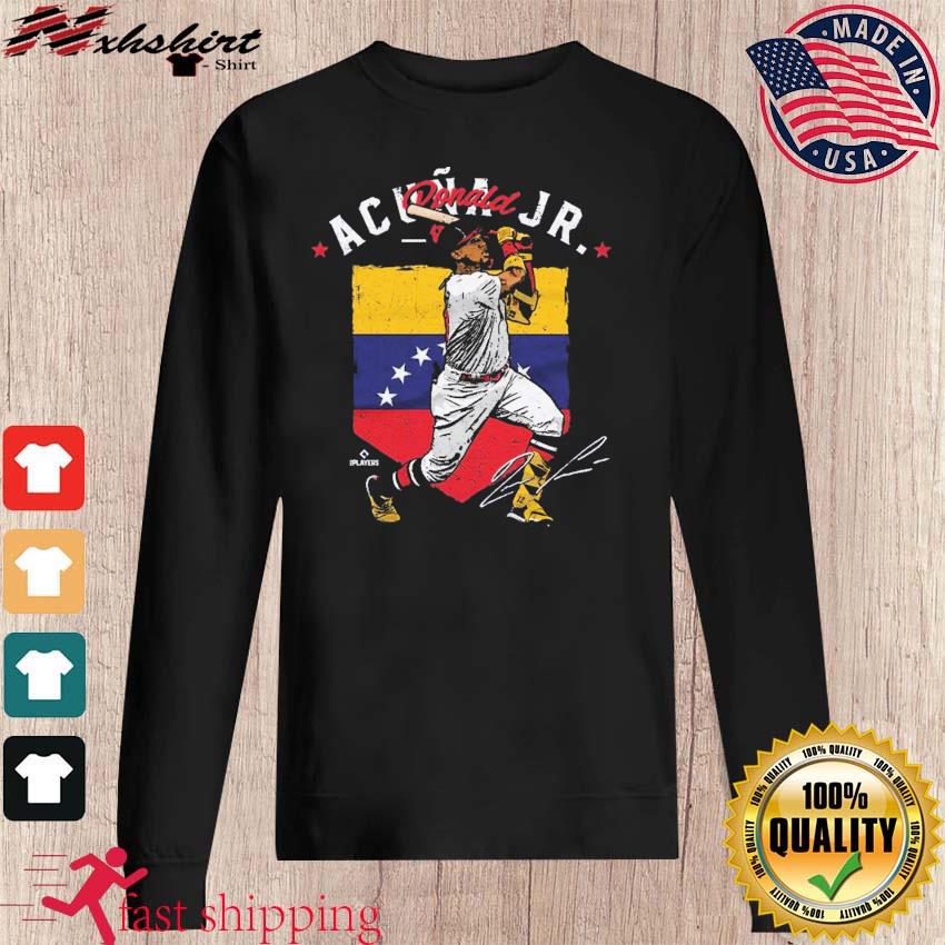 Ronald Acuna Jr. Atlanta Braves Country Flag Signature Shirt