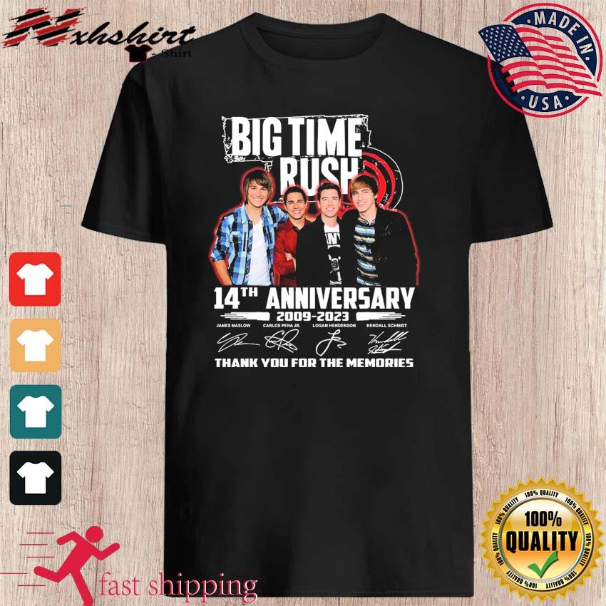 Big Time Rush 14th Anniversary 2009-2023 Thank You For The Memories Shirt