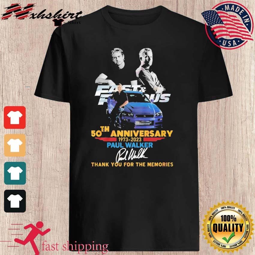 50th Anniversary 1973 – 2023 Paul Walker Thank You For The Memories T-Shirt