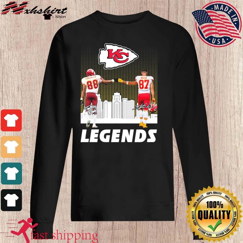 Legends Tony Gonzalez and Travis Kelce Kansas City Chiefs signatures shirt,  hoodie, sweater, long sleeve and tank top