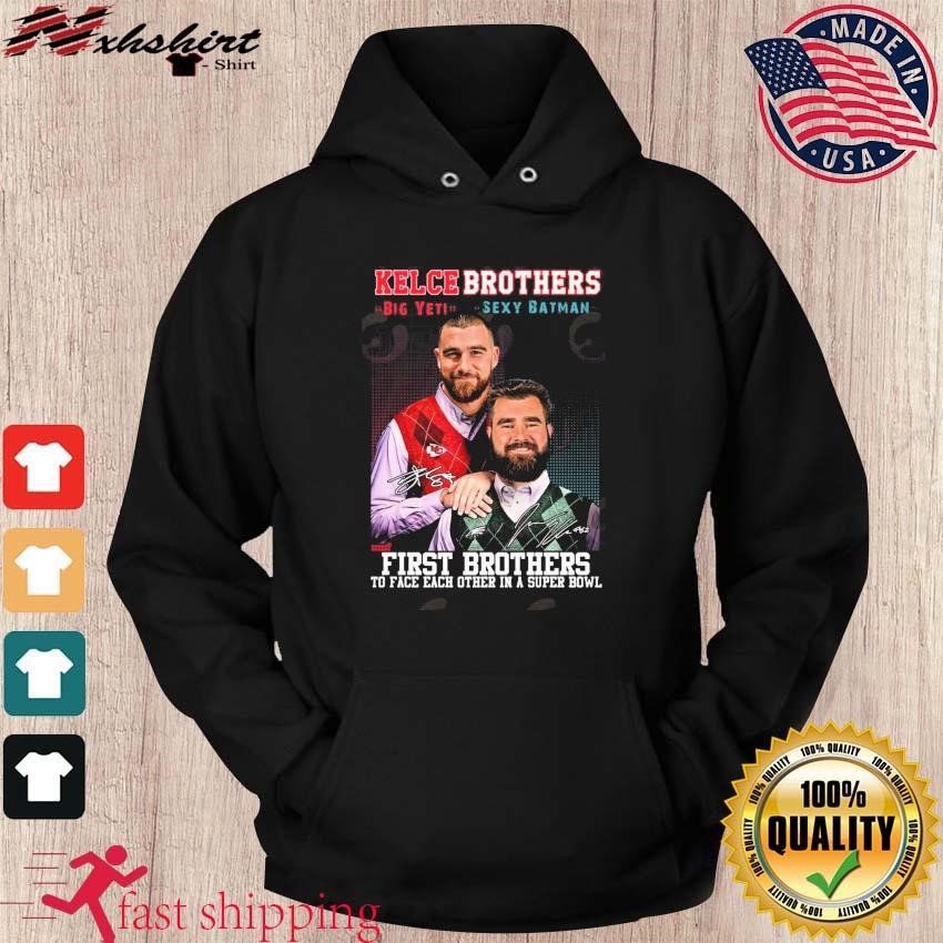 Kelce Brothers The First Brother Players To Face Each Other 2023 Signatures Shirt hoodie.jpg