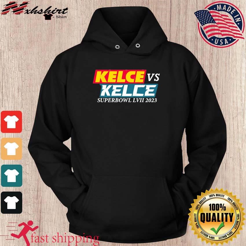 Kelce vs Kelce Funny Kelce's Brother Travis And Jason Super Bowl 2023 Shirt hoodie.jpg