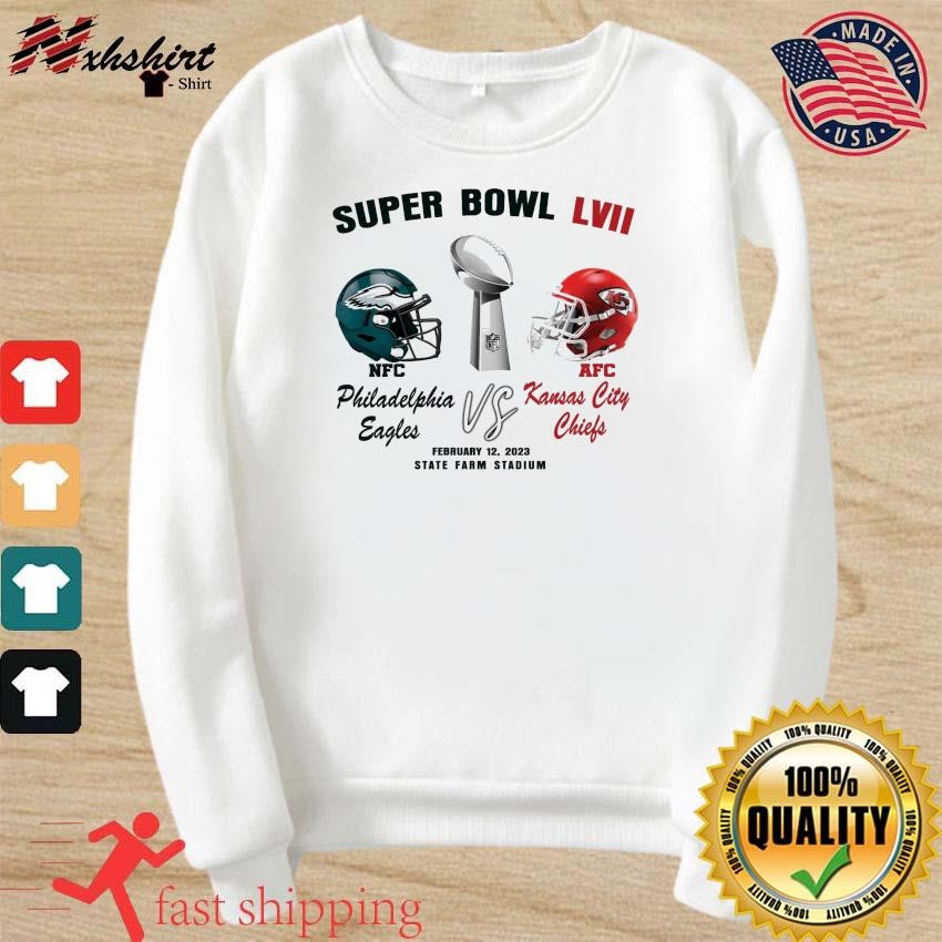 Kansas City Chiefs vs. Philadelphia Eagles Super Bowl LVII shirt, hoodie,  sweater, long sleeve and tank top