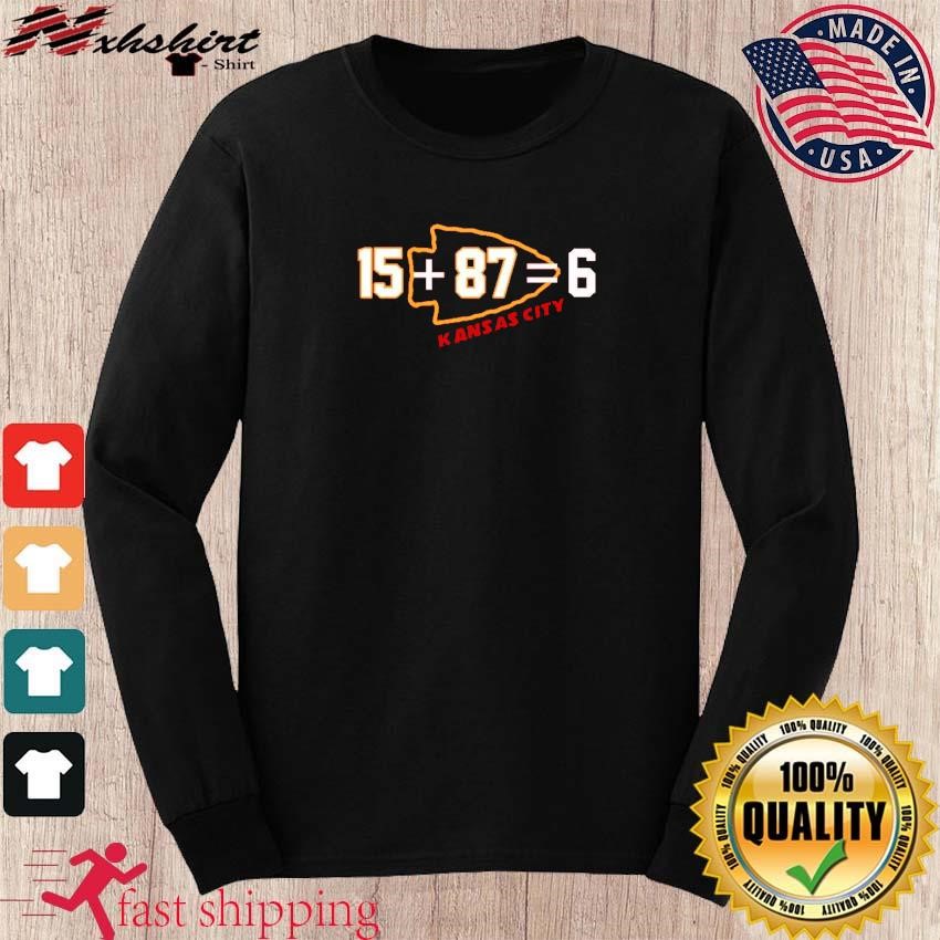 Patrick Mahomes 15 Travis Kelce 87 Kansas City Chiefs shirt