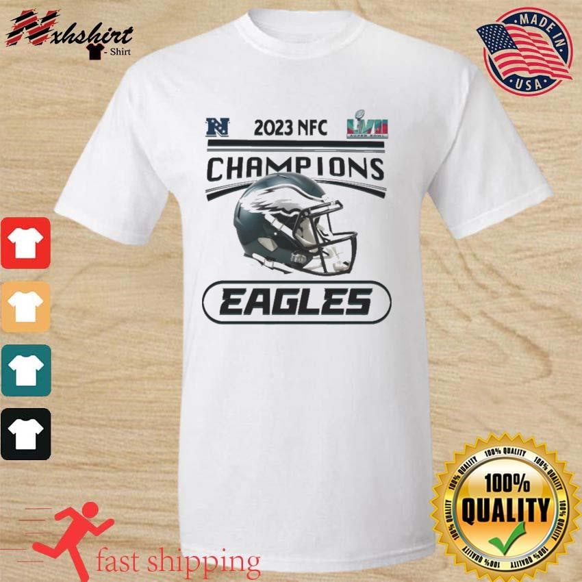 Philadelphia Eagles 2023 NFC Conference Champions Helmet Shirt