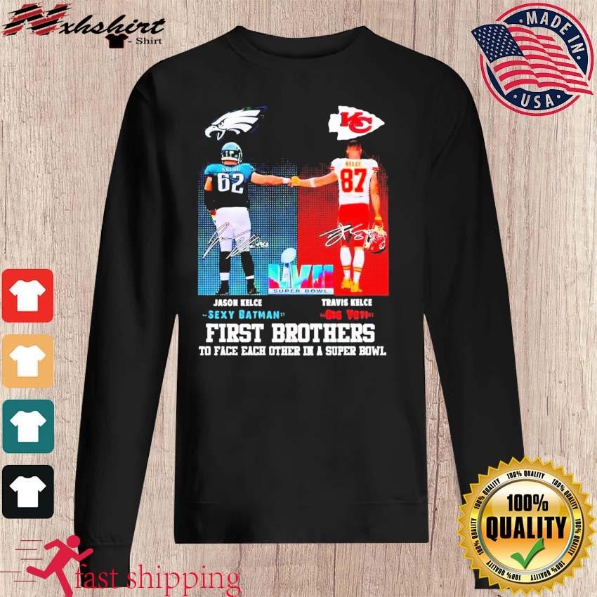 Official Jason Kelce Sexy Batman vs Travis Kelce Big Yeti First