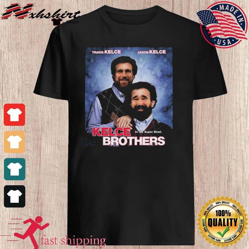 Step Brothers Kelce Brothers Travis and Jason Kelce Super Bowl Shirt