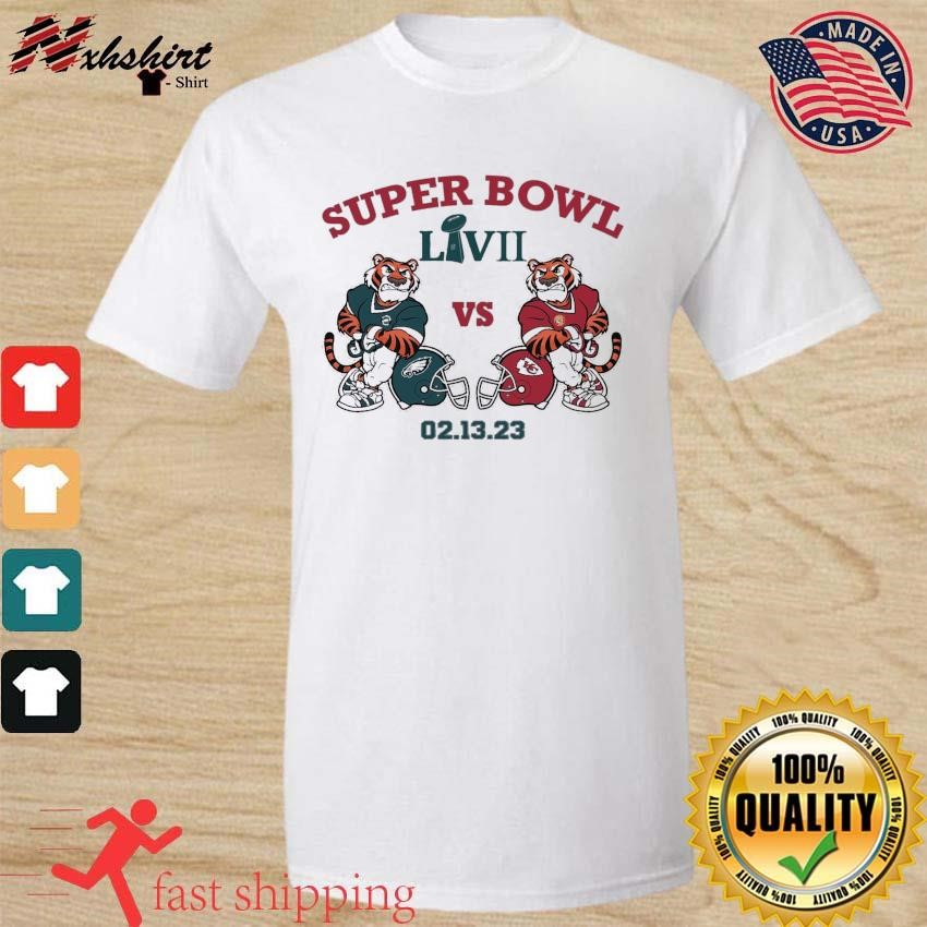 Super Bowl LVII 2023 Tigers Philadelphia Eagles VS Kansas City Chiefs shirt