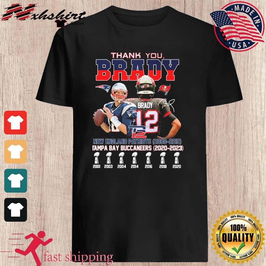 Tom Brady Tampa Bay Buccaneers and New England Patriots signatures shirt,  hoodie, sweater and long sleeve