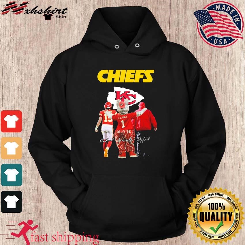 The Chiefs Patrick Mahomes Kc Wolf And Andy Reid Signatures Shirt hoodie.jpg