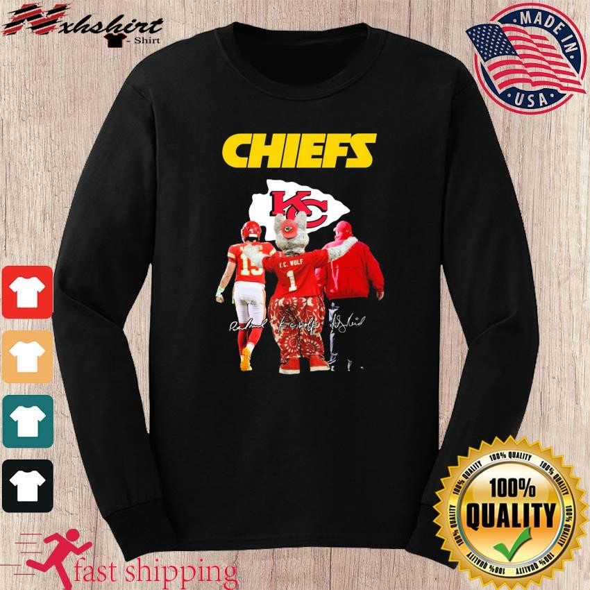 The Chiefs Patrick Mahomes Kc Wolf And Andy Reid Signatures Shirt, hoodie,  sweater, long sleeve and tank top