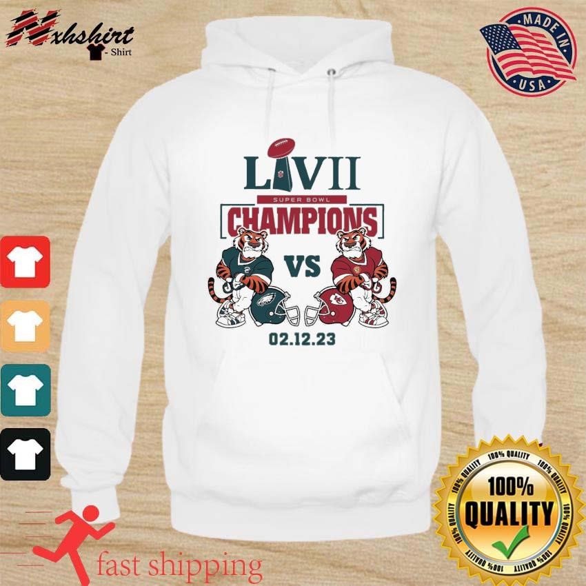Tigers Eagles Vs Chiefs Super Bowl LVII Champions 2023 Shirt hoodie.jpg