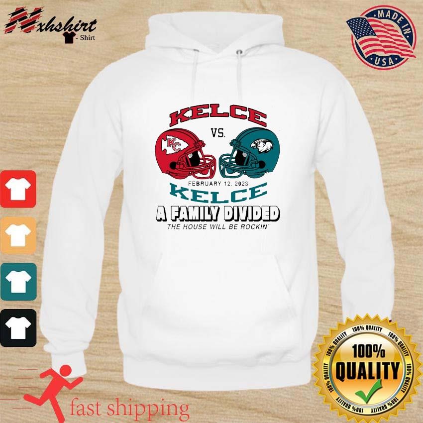 Travis And Jason Kelce A Family Divided The House Will Be Rockin' Shirt hoodie.jpg