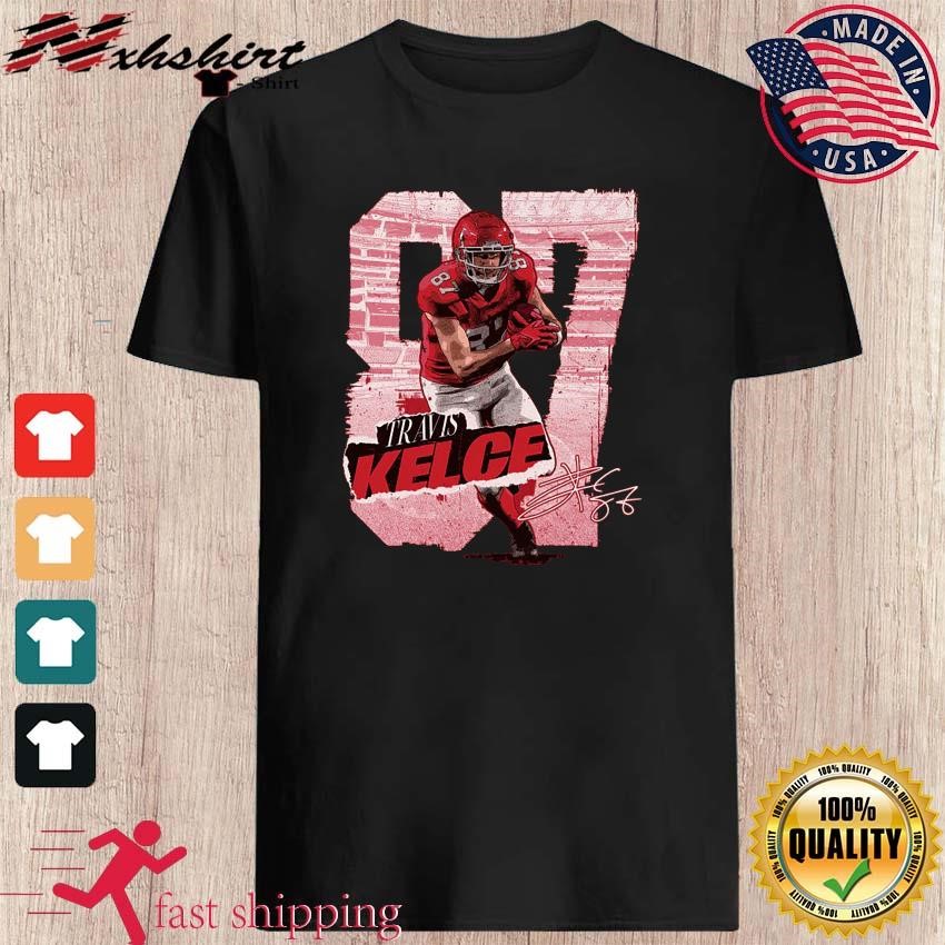 Travis Kelce Signature Kansas City Chiefs Shirt - High-Quality