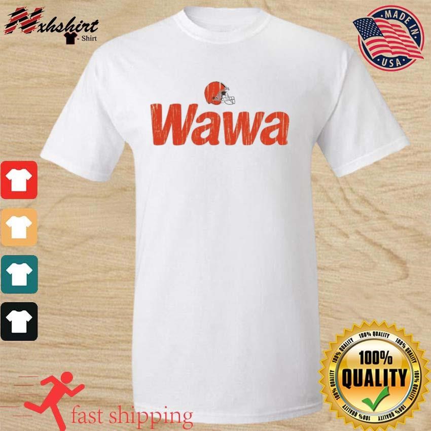 WaWa Cleveland Browns Football Helmet Logo Shirt