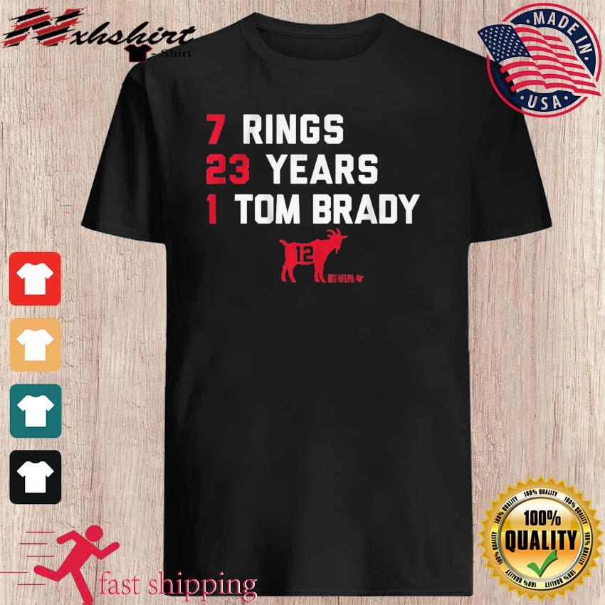 No 1 Tom Brady 7 Rings, 23 Years Shirt