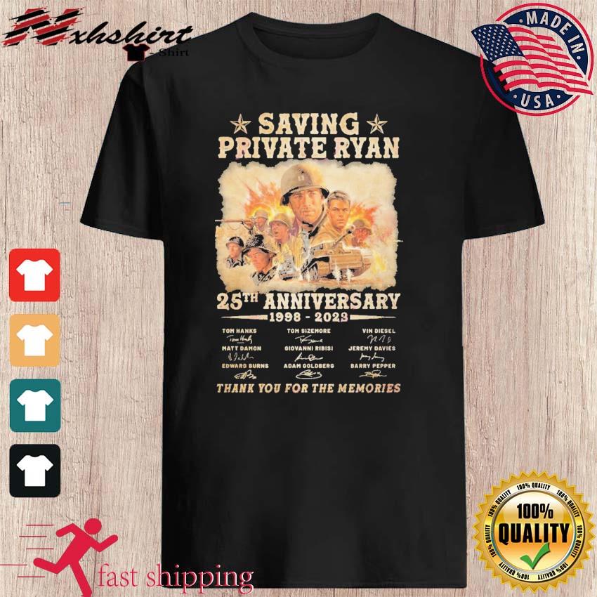Saving Private Ryan 25th Anniversary 1998 – 2023 Thank You For The Memories Shirt