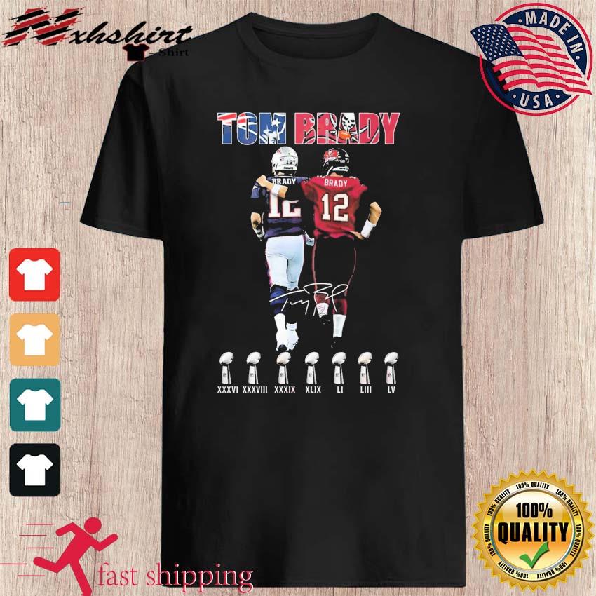 The Goat Tom Brady 7x Super Bowl champion Signature Shirt