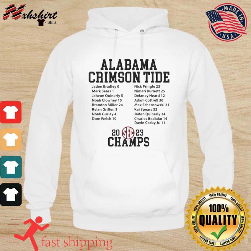 2023 SEC Champions Alabama Crimson Tide Player Names Shirt hoodie