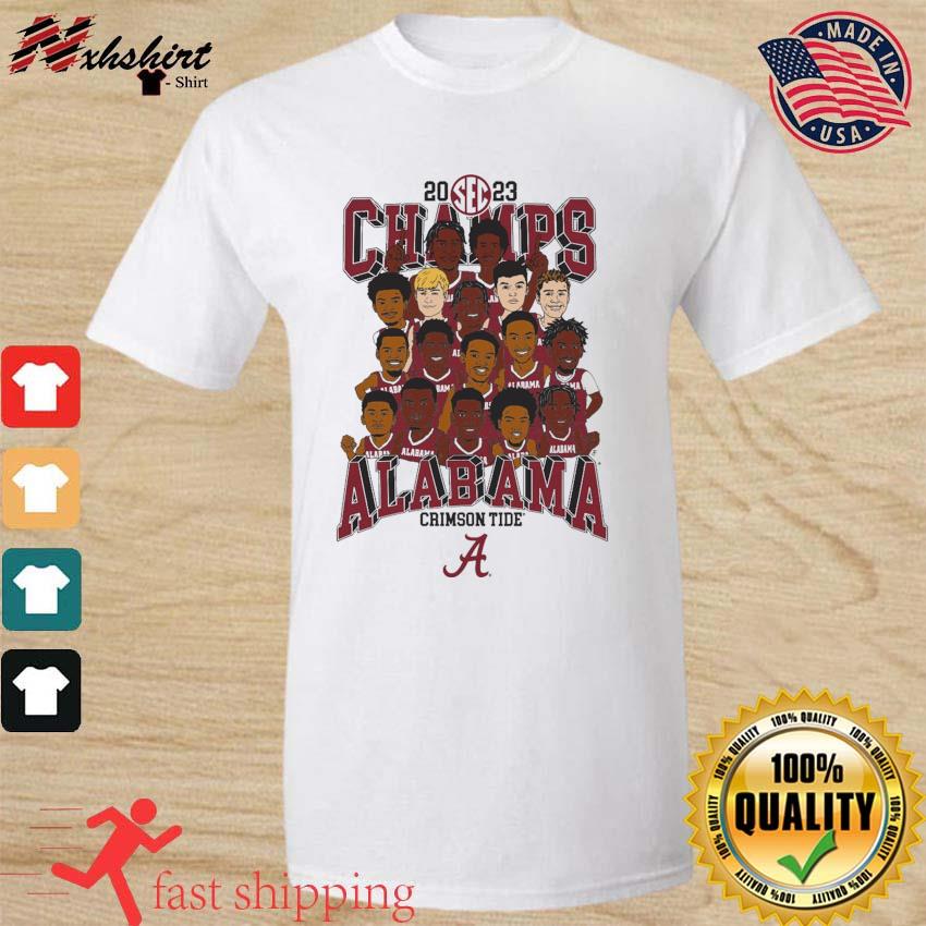 2023 SEC Champions Alabama Crimson Tide Team Caricatures Shirt