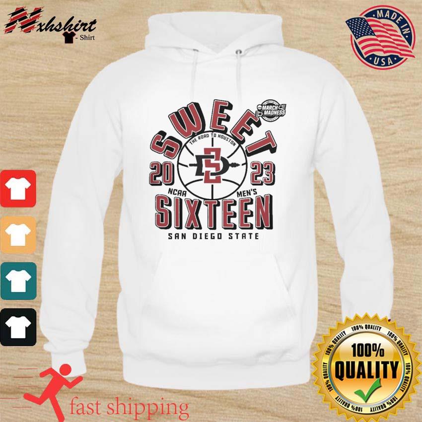2023 Sweet 16 San Diego State Men''s Basketball The Road To Houston Shirt hoodie