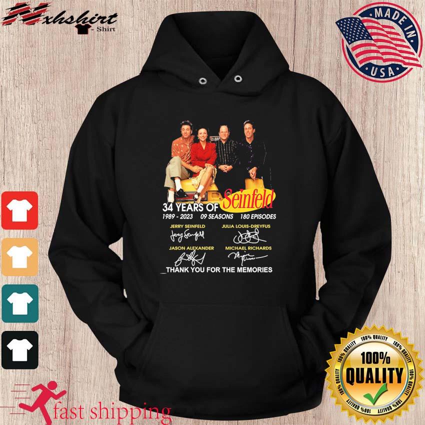 34 Years Of Seinfeld 1989-2023 Thank You For The Memories Signatures Shirt hoodie