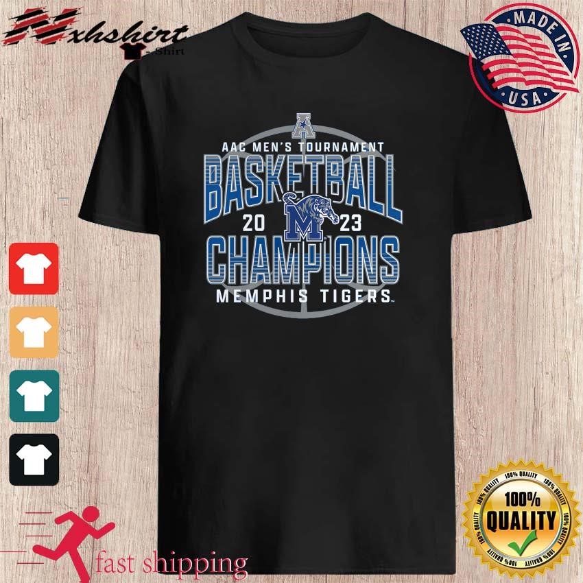 AAC Men's Tournament Basketball 2023 Memphis Tigers Champions Shirt