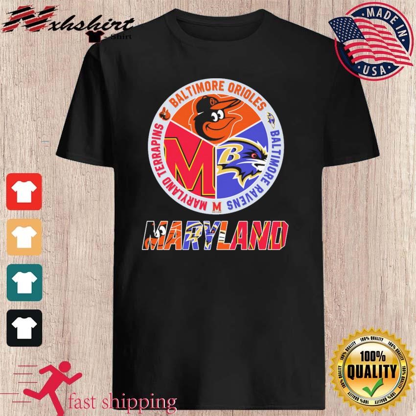 Original Baltimore Ravens Baltimore Orioles and Maryland Terrapins Maryland  shirt, hoodie, sweater, long sleeve and tank top