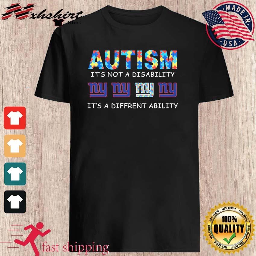 New York Giants Autism It's Not A Disability It's A Different