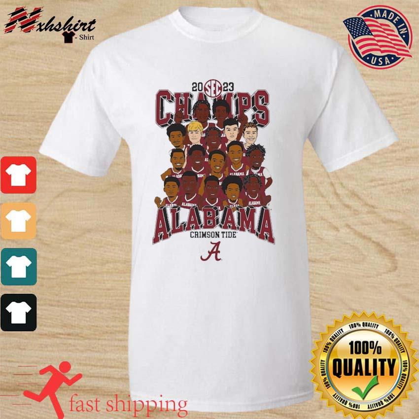 Alabama Team Caricatures 2023 SEC Men's Basketball Regular Season Champions Shirt