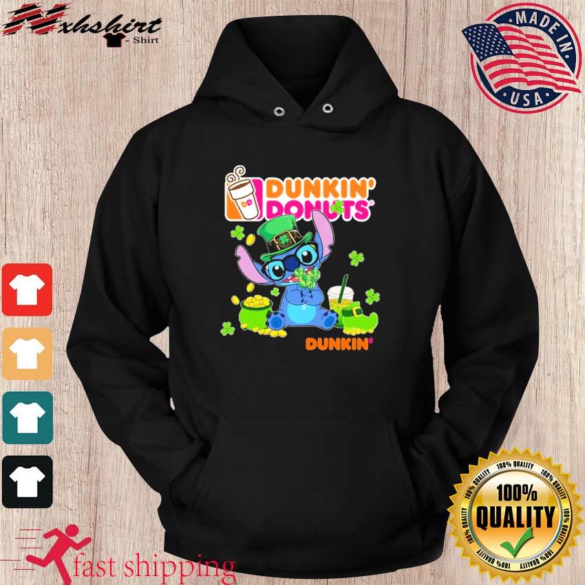 Baby Stitch And Dunkin’ Donuts St Patrick's Day Shirt hoodie