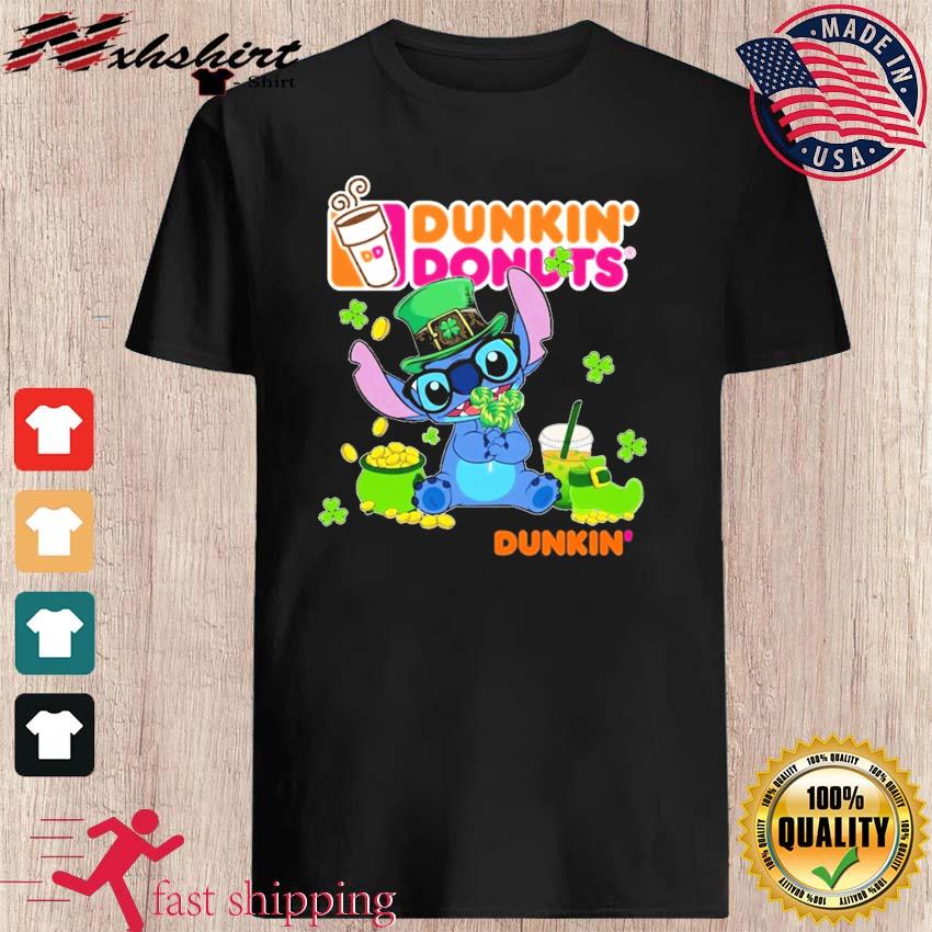 Baby Stitch And Dunkin’ Donuts St Patrick's Day Shirt
