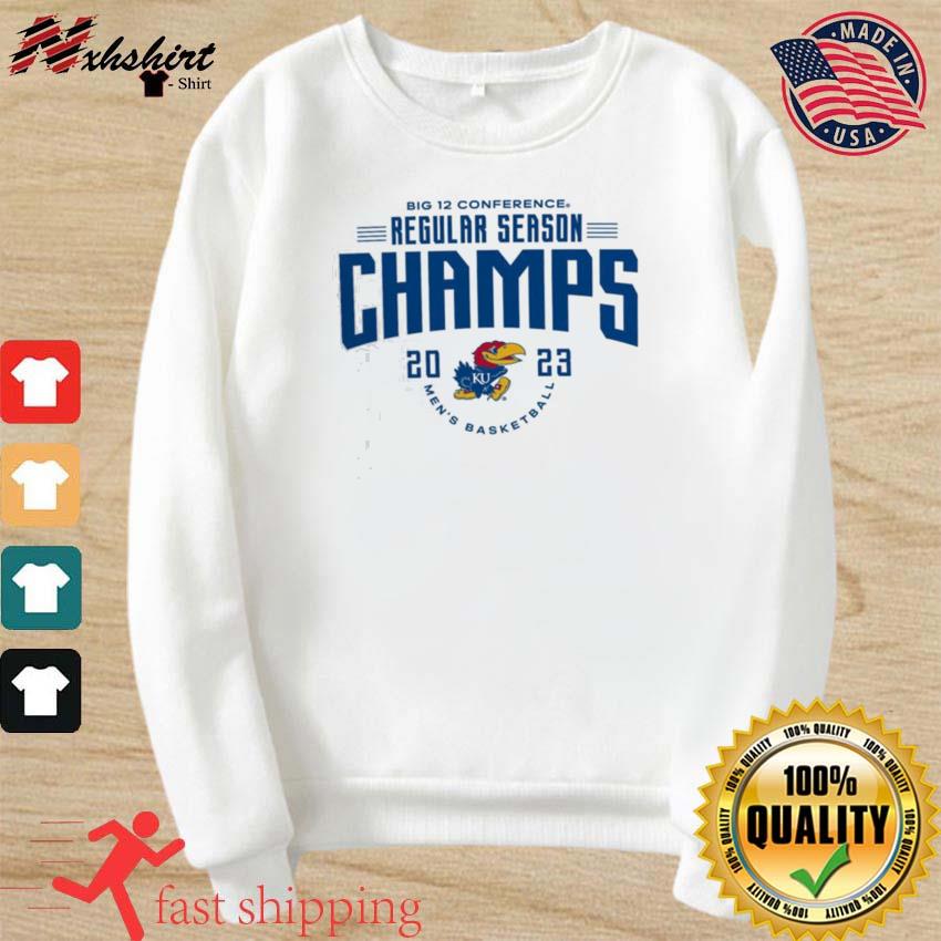 Kansas jayhawks 2023 big 12 men's basketball regular season champions shirt,  hoodie, sweater, long sleeve and tank top