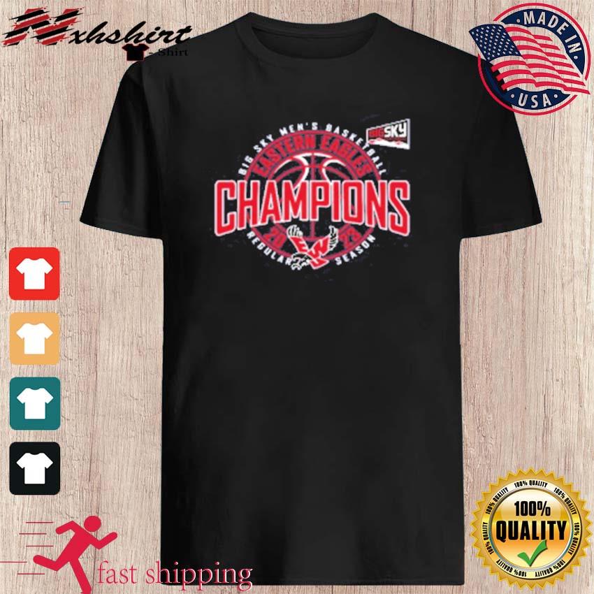 Big Sky Men's Basketball Champions 2023 Regular Season Eastern Eagles T-Shirt