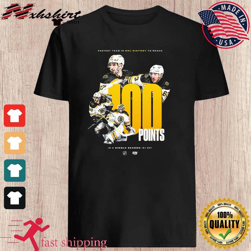 Boston Bruins Fastest Team In NHL History To Reach 100 Points Shirt