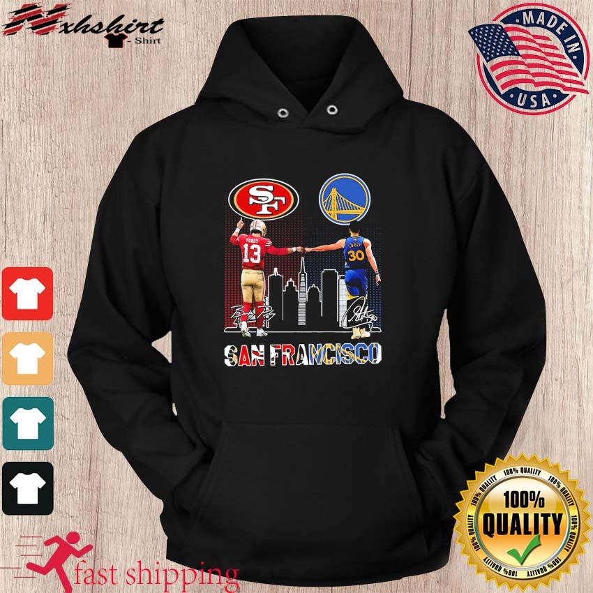 Brock Purdy And Stephen Curry San Francisco Skyline Signatures Shirt hoodie