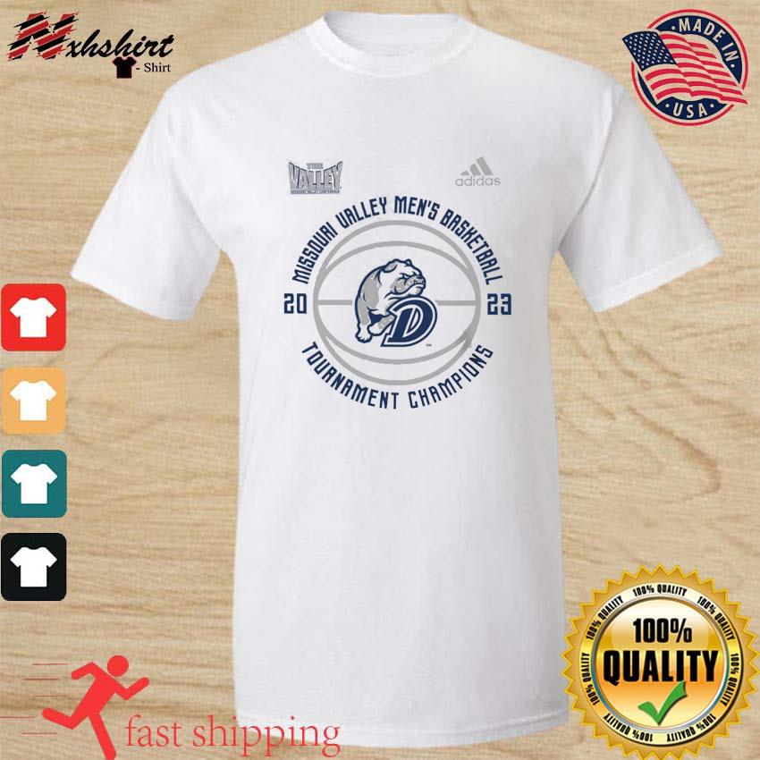 Drake Bulldogs Adidas 2023 MVC Men's Basketball Tournament Champions Shirt