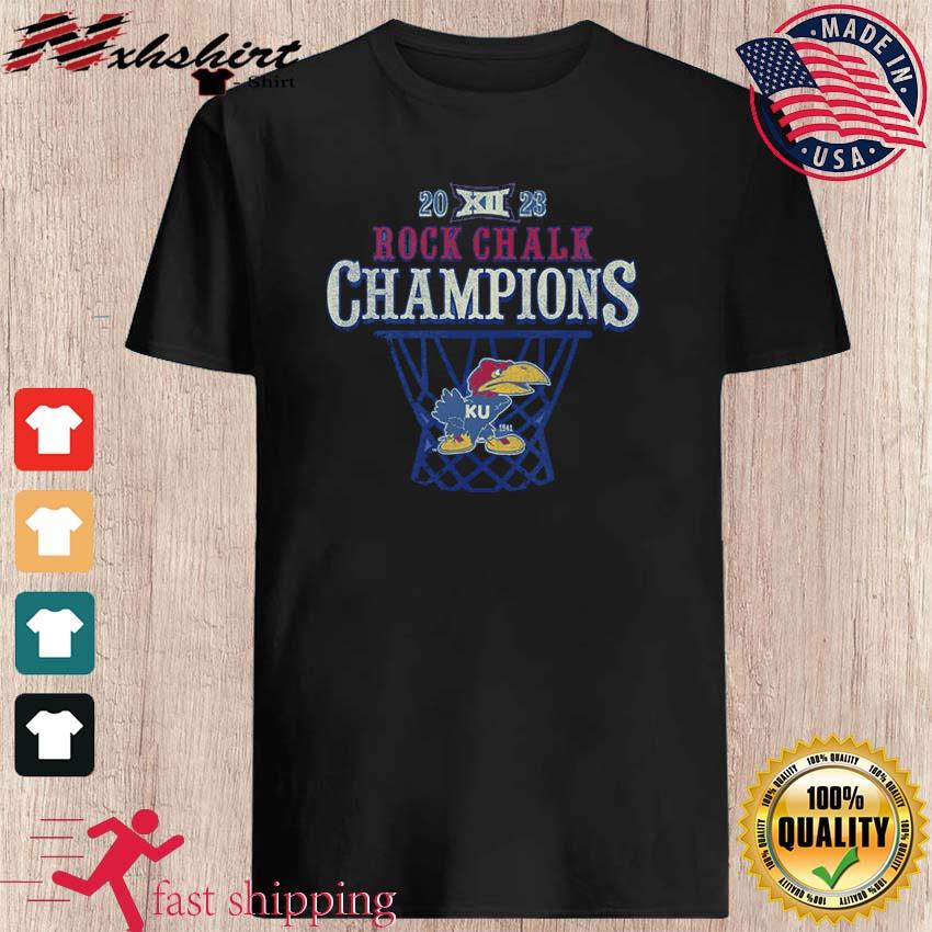 Kansas Jayhawks 2023 Big 12 Rock Chalk Champions Shirt
